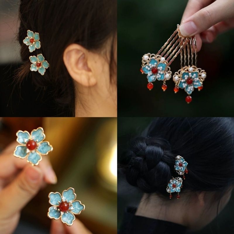 Din aliaj, floare pentru păr, clips pentru păr și pieptene, accesoriu pentru cap, stil vintage, vară 2021