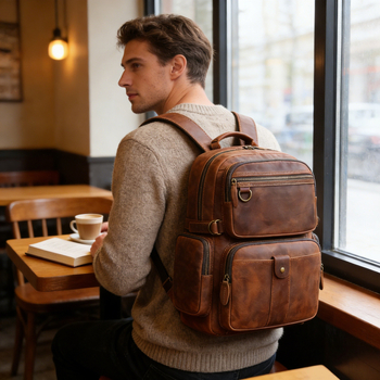 Geantă de umăr pentru bărbați (stil urban; piele naturală; piele de vițel din primul strat; căptușeală poliester; respirabilă, antibacteriană)