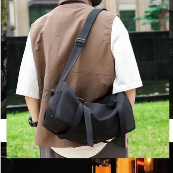 Muška crossbody torba u Harajuku stilu, street style — poliester, prozračna, podstava poliester, za svakodnevnu upotrebu