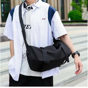 Muška crossbody torba u Harajuku stilu, street style — poliester, prozračna, podstava poliester, za svakodnevnu upotrebu