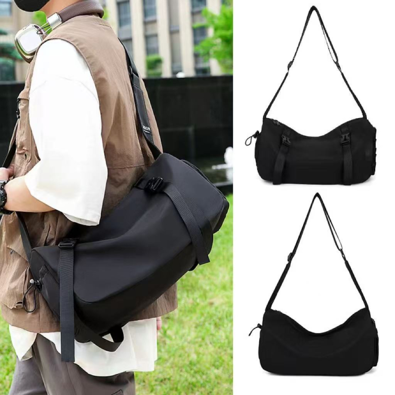 Muška crossbody torba u Harajuku stilu, street style — poliester, prozračna, podstava poliester, za svakodnevnu upotrebu
