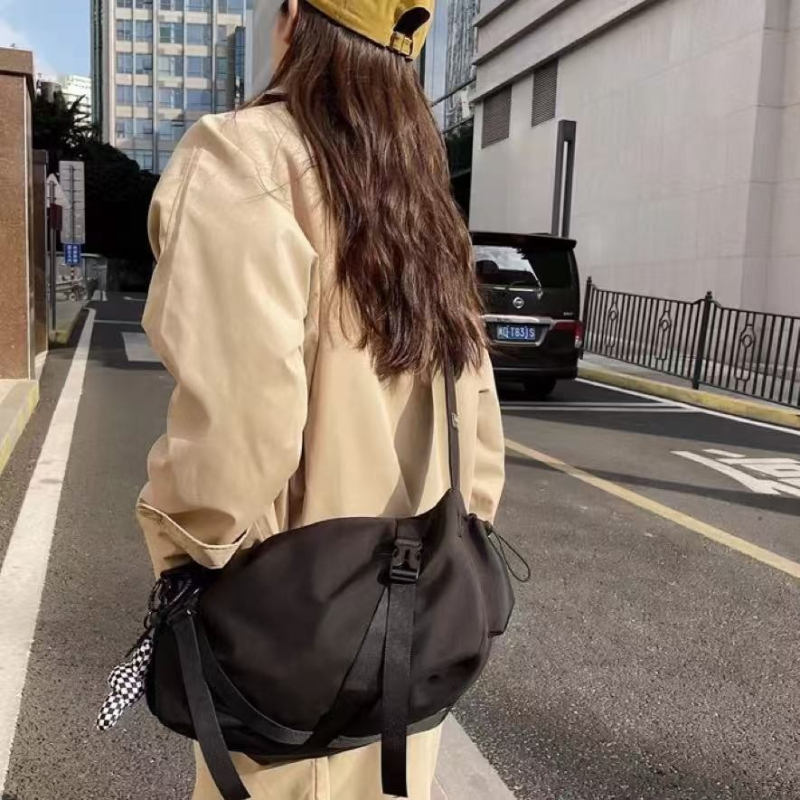 Muška crossbody torba u Harajuku stilu, street style — poliester, prozračna, podstava poliester, za svakodnevnu upotrebu