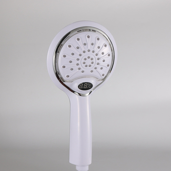 Tuš glava s LED prikazom temperature i kontrolom temperature, ABS-PC materijal, navojna instalacija, CE certifikat, modeli JY-328A/B/C, 0-99°C