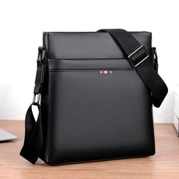 Muška kožna crossbody torba, model BND909, koža prvog sloja, otporna na habanje, poliester podstava