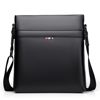 Muška kožna crossbody torba, model BND909, koža prvog sloja, otporna na habanje, poliester podstava
