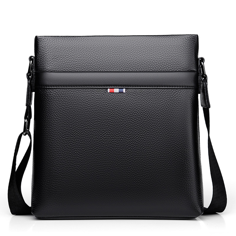 Muška kožna crossbody torba, model BND909, koža prvog sloja, otporna na habanje, poliester podstava