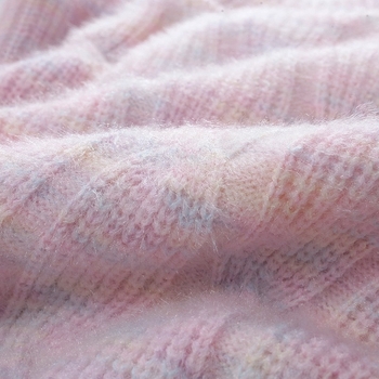 Pulover, korejskog stila, udoban kroj, okrugli izrez, pleteni s core yarn