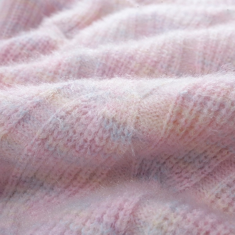 Pulover, korejskog stila, udoban kroj, okrugli izrez, pleteni s core yarn