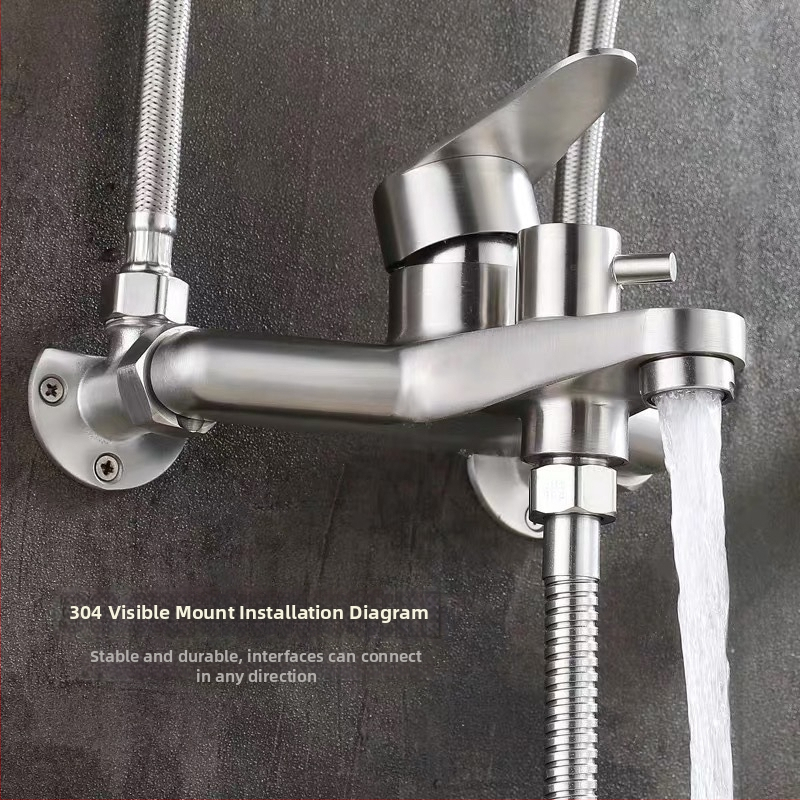 Повърхностно монтирана база за душ адаптер | 304 неръждаема стомана | модерен минималистичен стил | персонализируемо