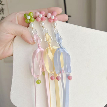 Clip de păr pentru copii, cu floare și ciucuri, stil etnic, sticlă, primăvara 2025