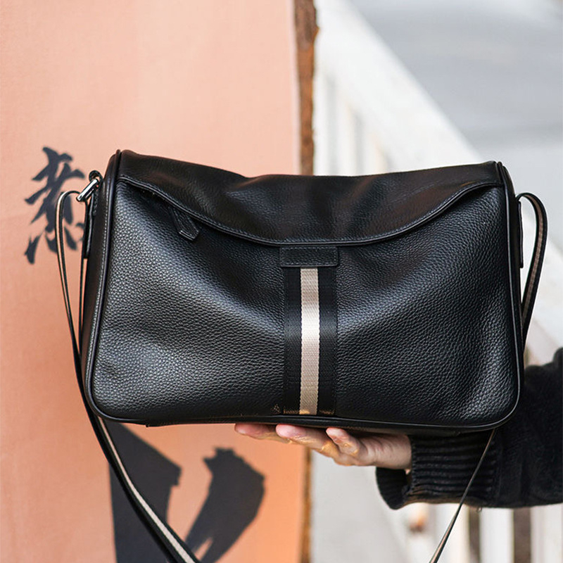 Muška crossbody torba od PU kože, podstava poliester, proljeće 2025, pogodna za slobodno vrijeme