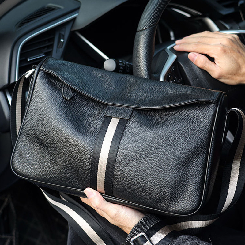Muška crossbody torba od PU kože, podstava poliester, proljeće 2025, pogodna za slobodno vrijeme