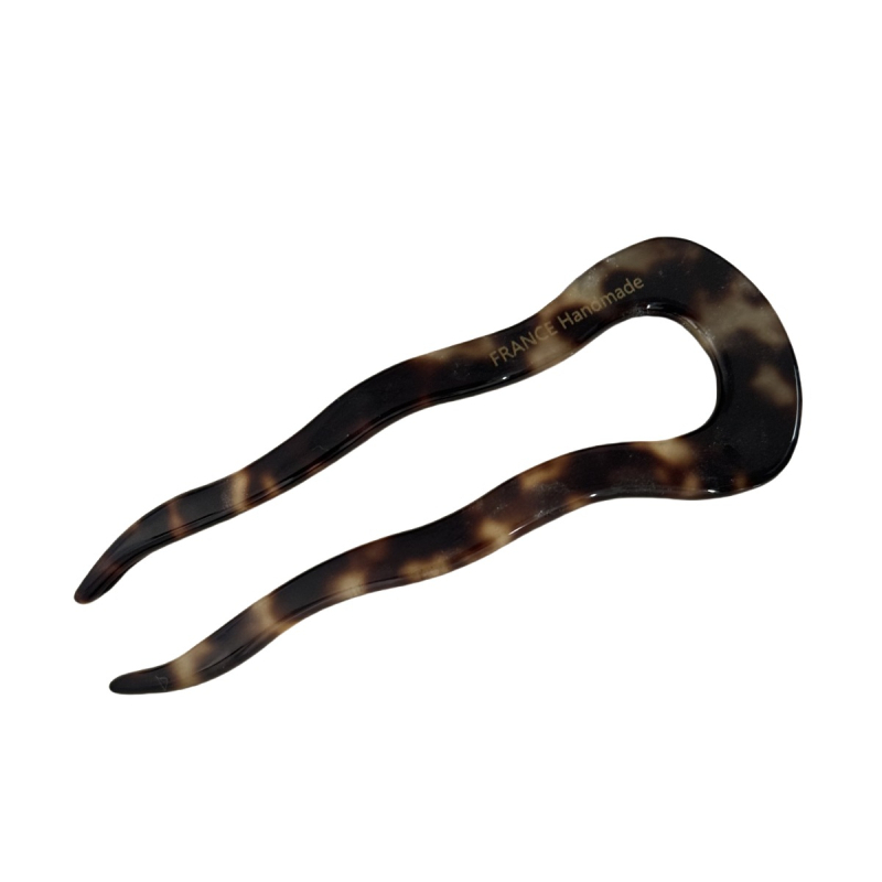 Clip de păr din acetat, formă U cu valuri – stil coreean geometric