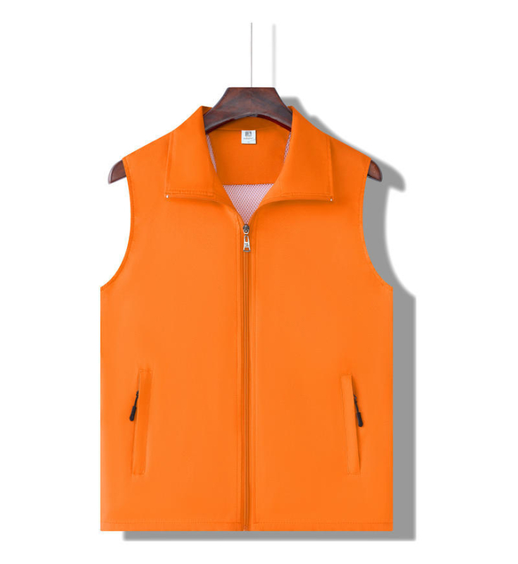 Γιλέκο Φωτογράφισης - Προσαρμοσμένο Εργατικό Ρούχο, Φερμουάρ, 100% Πολυεστέρας, Ευρύ Κόψιμο, Μονόχρωμο, Εκτύπωση Λογοτύπου