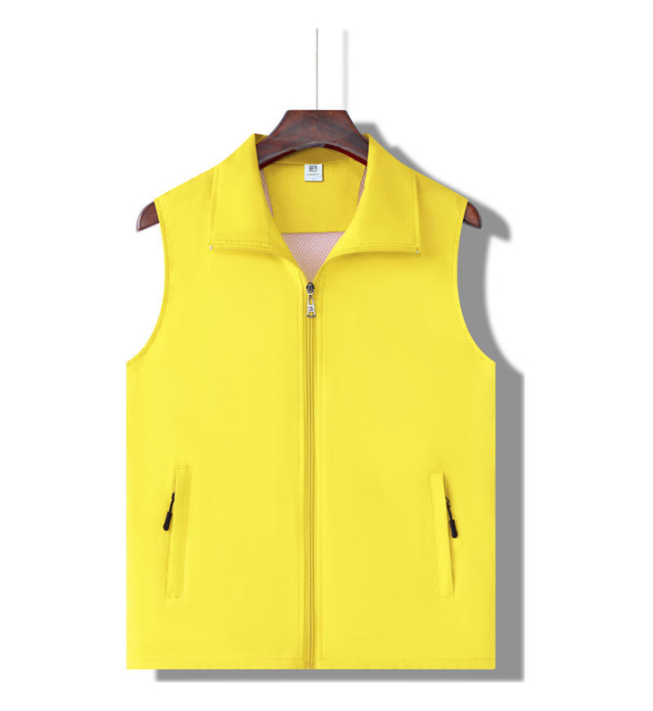 Γιλέκο Φωτογράφισης - Προσαρμοσμένο Εργατικό Ρούχο, Φερμουάρ, 100% Πολυεστέρας, Ευρύ Κόψιμο, Μονόχρωμο, Εκτύπωση Λογοτύπου