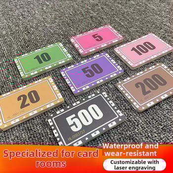 Cărți de cip din plastic groase, rezistente la uzură și impermeabile, pentru șah și săli de jocuri, material melamină