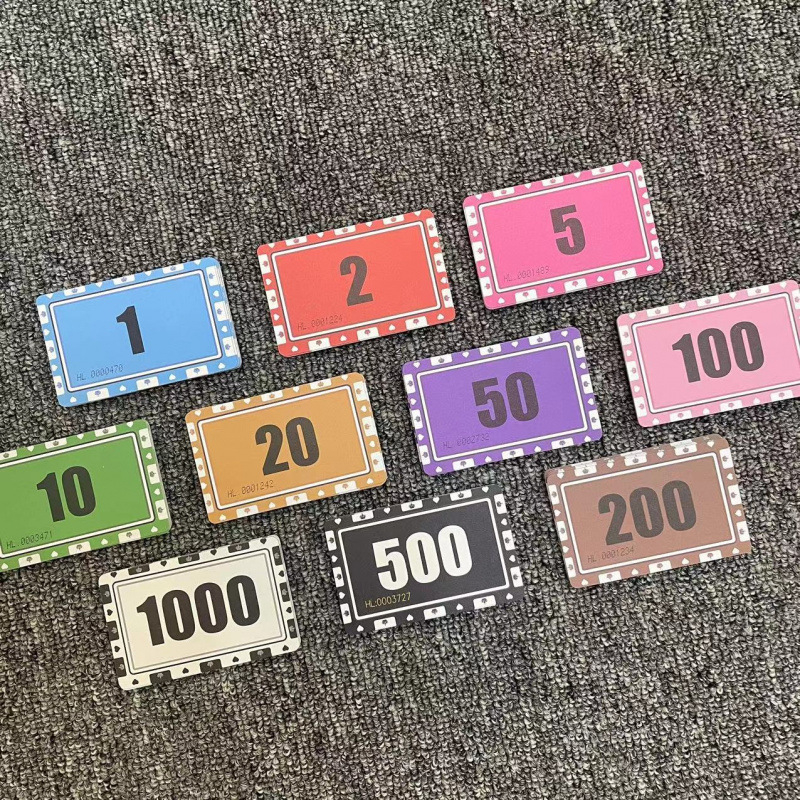 Cărți de cip din plastic groase, rezistente la uzură și impermeabile, pentru șah și săli de jocuri, material melamină