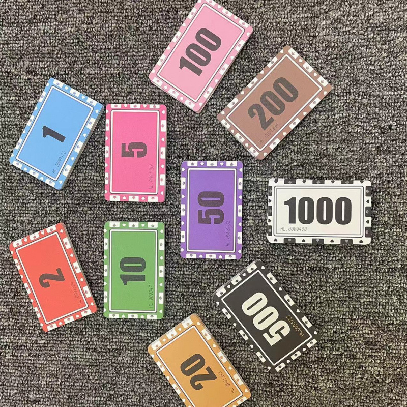 Cărți de cip din plastic groase, rezistente la uzură și impermeabile, pentru șah și săli de jocuri, material melamină