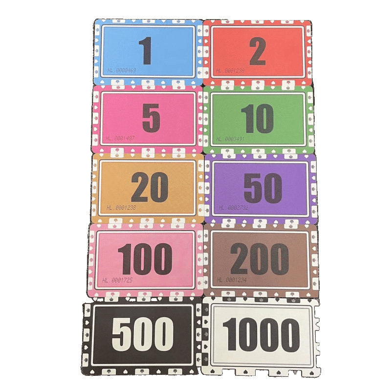 Cărți de cip din plastic groase, rezistente la uzură și impermeabile, pentru șah și săli de jocuri, material melamină