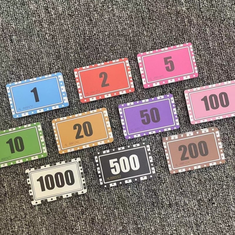 Cărți de cip din plastic groase, rezistente la uzură și impermeabile, pentru șah și săli de jocuri, material melamină