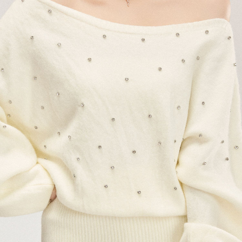 Rochie cu un umăr, mâneci lungi, talie înaltă, fustă wrap scurtă, tricot poliester, fără călcare, stil coreean