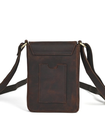 Muška torba preko ramena od prave kože, koža prvog sloja, retro stil, ultra lagana, Craftsman Xin