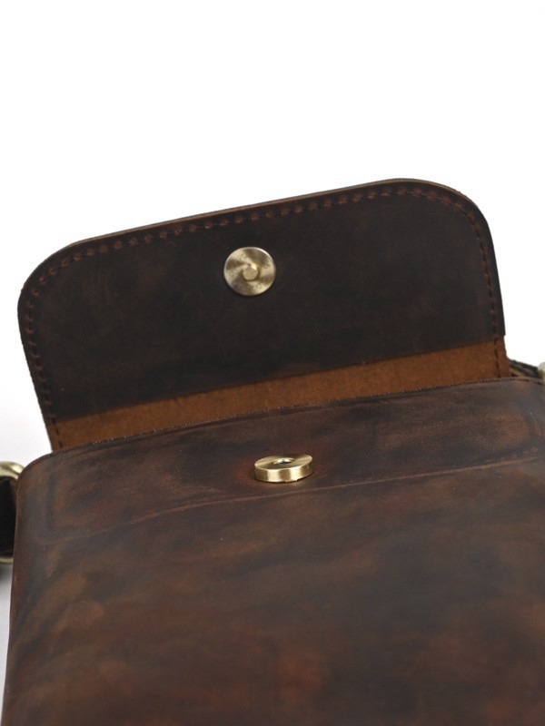 Muška torba preko ramena od prave kože, koža prvog sloja, retro stil, ultra lagana, Craftsman Xin
