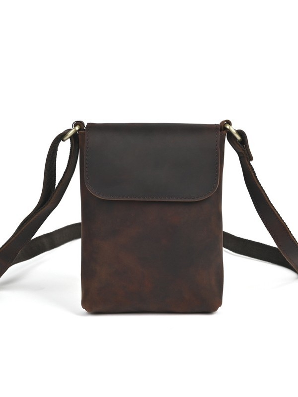 Muška torba preko ramena od prave kože, koža prvog sloja, retro stil, ultra lagana, Craftsman Xin