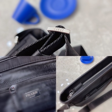 PRARR Muška crossbody torba za ramena od najlona, podstava od najlona, unisex dizajn, prozračna, lagana