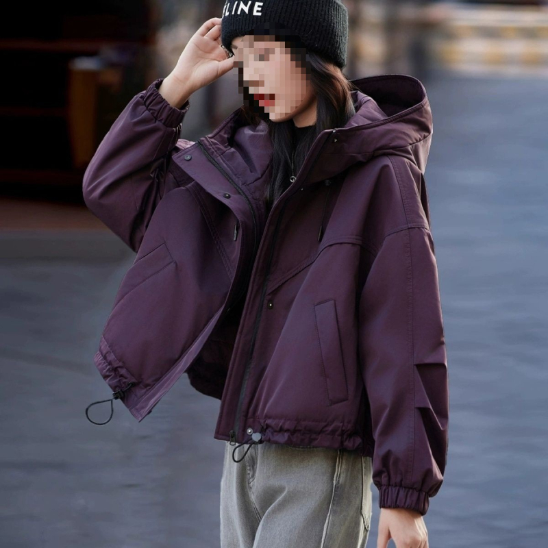 Parka s flisom, Corduroy s krznom kunića <30% – jesen-zimski ležerni ženski kaput u korejskom stilu