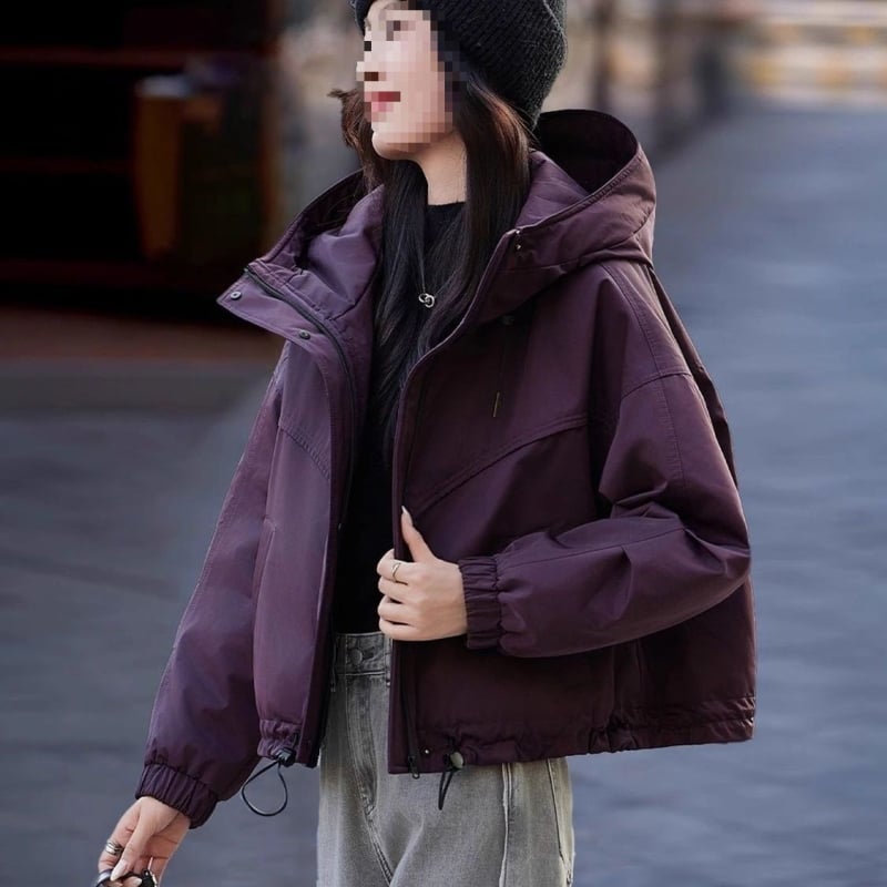 Parka s flisom, Corduroy s krznom kunića <30% – jesen-zimski ležerni ženski kaput u korejskom stilu