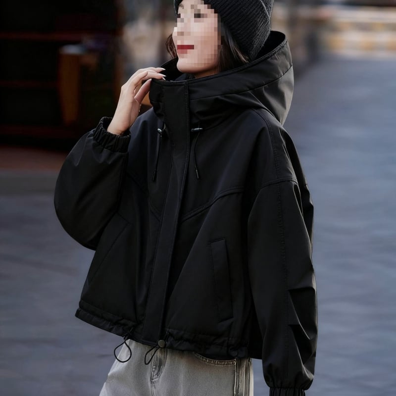 Parka s flisom, Corduroy s krznom kunića <30% – jesen-zimski ležerni ženski kaput u korejskom stilu