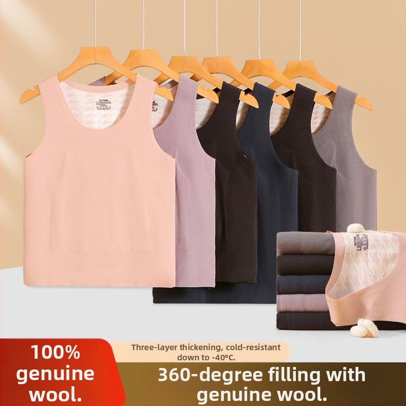 Termalna vunena vesta, 80–90% vuna, tri sloja, ekstra debela 301–350 g/m², fleec podstava, okrugli vrat, pulover stil, za osnovni sloj