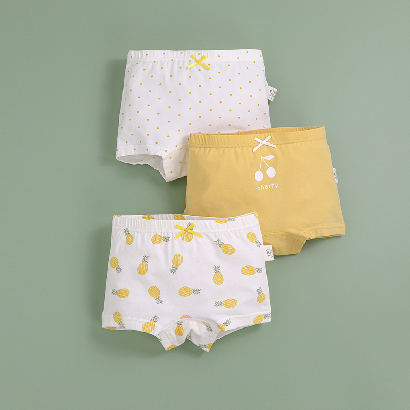 Dječje bokserice za djevojčice od pamuka, 95% pamuk, 3-komplet u pakiranju, za uzrast 3–8 godina, Sigurnosna kategorija A