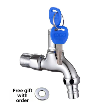 Vonkajší uzamykateľný vodovodný kohút so keramickým jadrom ventilu – montáž do steny, materiál: zinková zliatina a meď, prevádzková teplota 0-80°C