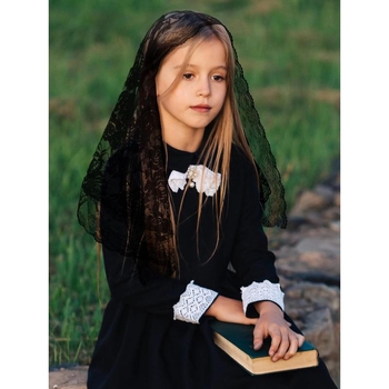 Pokrivka za glavu s čipkastim veo, metalni materijal, dječji stil, prilagodljivo