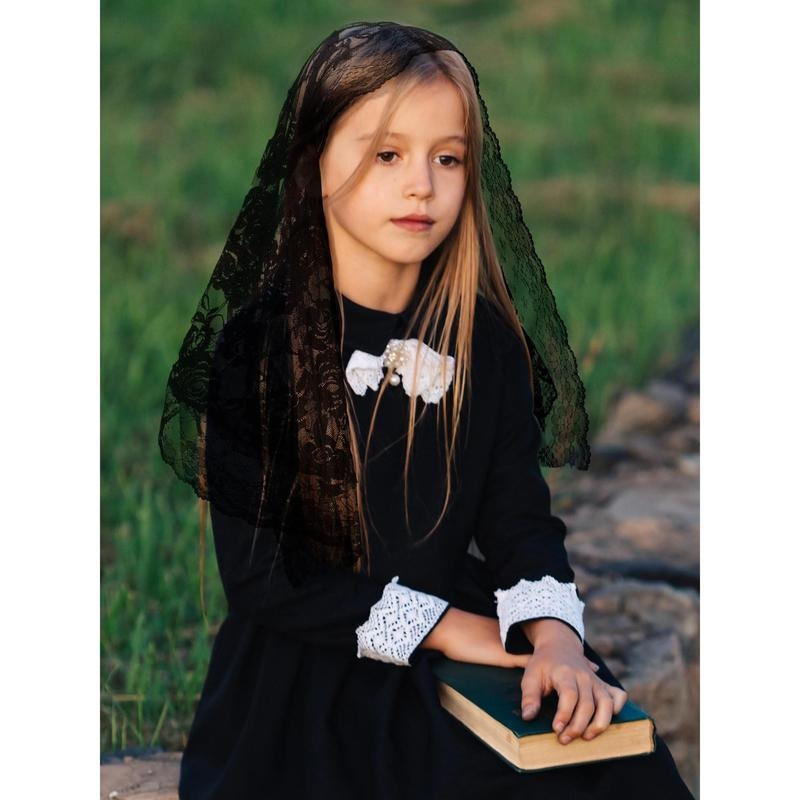 Pokrivka za glavu s čipkastim veo, metalni materijal, dječji stil, prilagodljivo