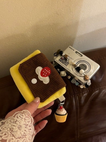 Corduroy organizator torbica za kartice i novčanik s Cartoon uzorkom, džep za slušalice, 1-slojna preklopna novčana torbica, podstava od poliestera, prozračna i sklopiva