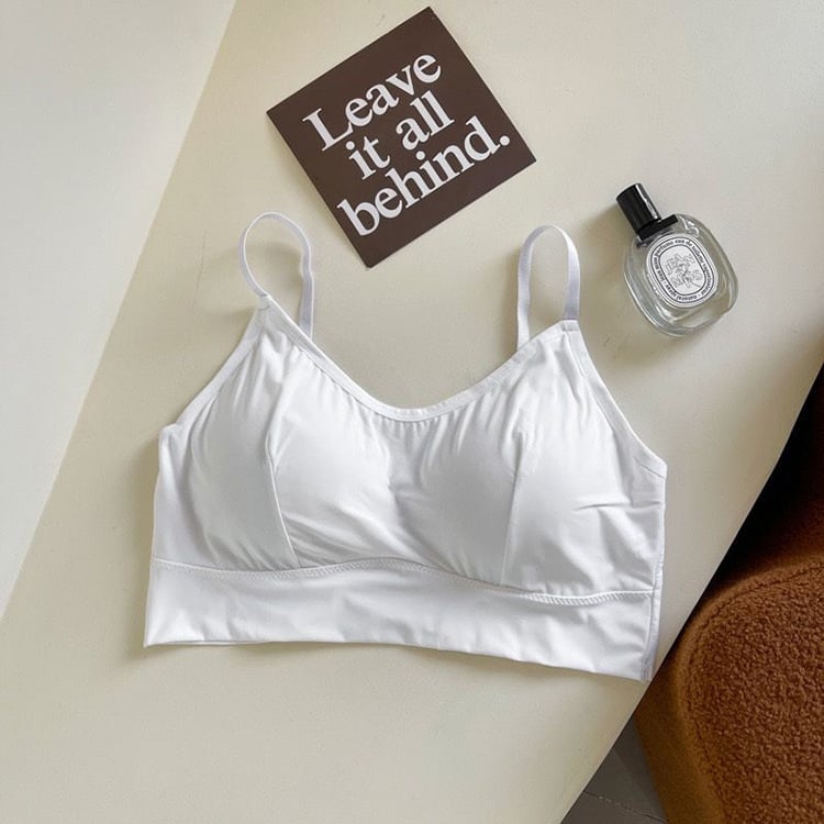 Ice Silk bešavno grudnjak – Tube Top za prsa s punom čašom i tankom oblikovom čašom, Nylon 50–70%