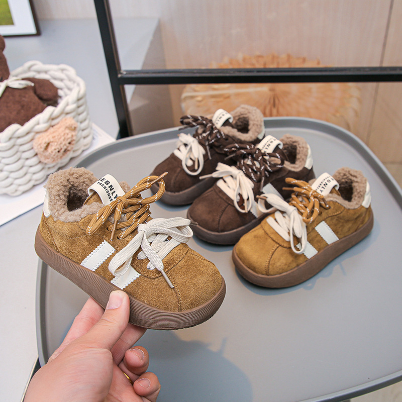 Dječje zimske tenisice s debelim potplatom, toplom unutarnjom, Velcro kopčom, unisex