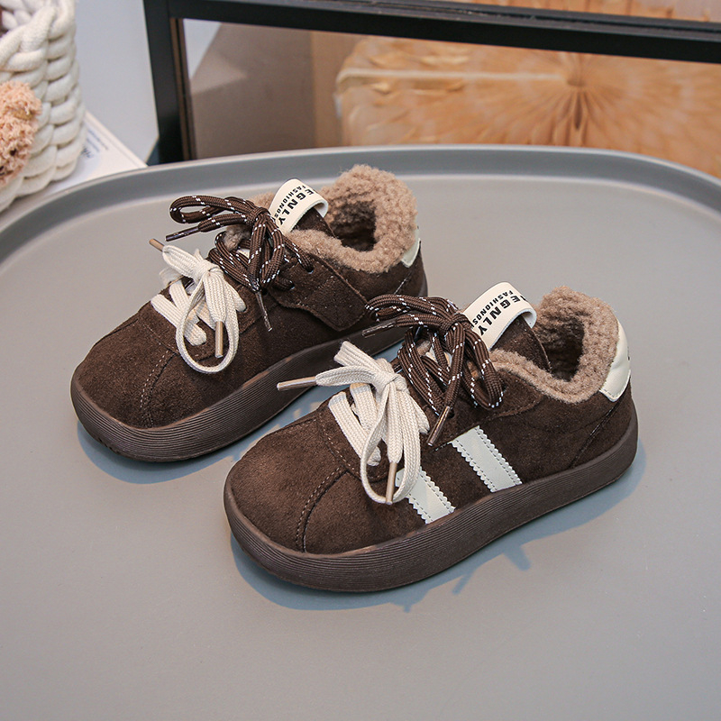 Dječje zimske tenisice s debelim potplatom, toplom unutarnjom, Velcro kopčom, unisex