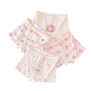 Boxerice za djevojčice od modalnog, 95% modal, pojas bez kostiju šavova, ljeto 2025, za djecu 3–8 godina (100–140 cm)