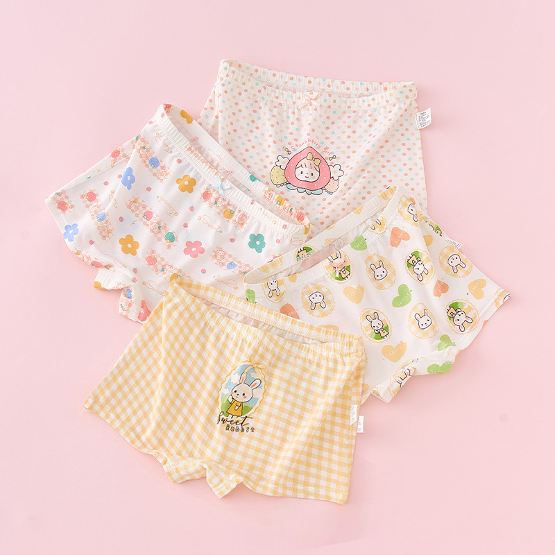 Boxerice za djevojčice od modalnog, 95% modal, pojas bez kostiju šavova, ljeto 2025, za djecu 3–8 godina (100–140 cm)