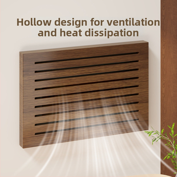 Ξύλινο κάλυμμα για πίνακα χαμηλής τάσης σε ξύλινο πλαίσιο, χωρίς διάτρηση, διακοσμητικό πάνελ για μετρητή και καλώδια δικτύου, μοντέρνο μινιμαλιστικό σχέδιο για ανάρτηση