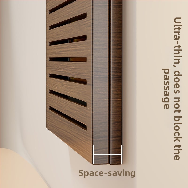 Drevený dekoratív kryt pre nízkonapäťový box, bez vŕtania, s rámom z dreva, pre elektromer a káblový box, moderný minimalistický štýl