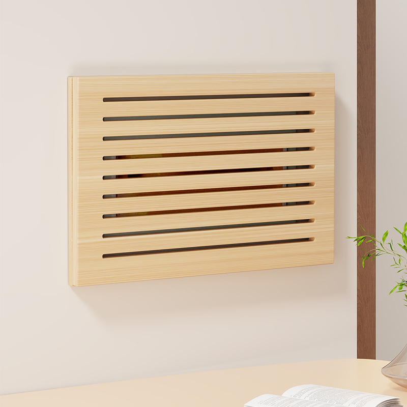 Ξύλινο κάλυμμα για πίνακα χαμηλής τάσης σε ξύλινο πλαίσιο, χωρίς διάτρηση, διακοσμητικό πάνελ για μετρητή και καλώδια δικτύου, μοντέρνο μινιμαλιστικό σχέδιο για ανάρτηση