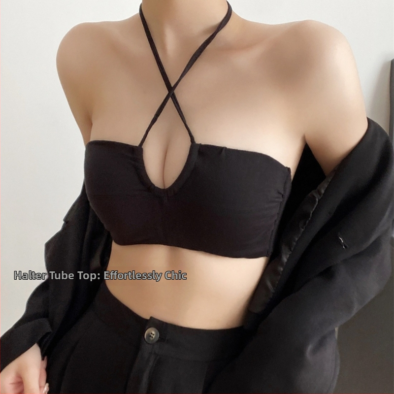 Bešavno žensko halter donje rublje s otvorenim leđima u U obliku, 3/4 košarice, odvojive halter trake, podstava od spandexa 30–50%.
