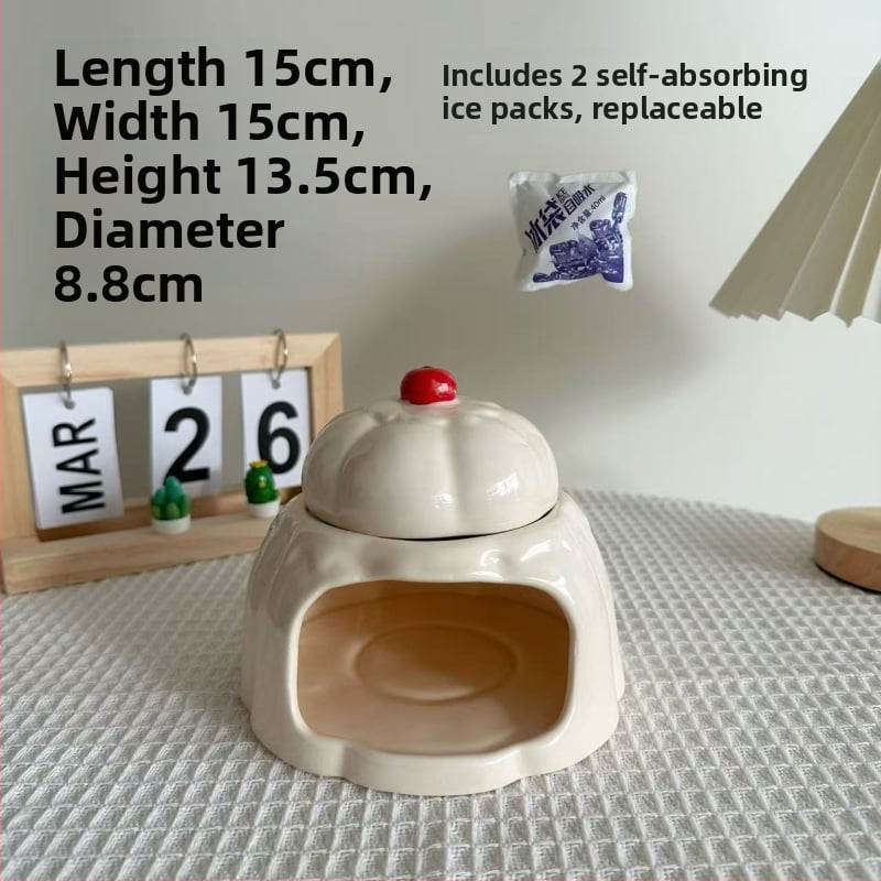 Φωλιά από κεραμικό για χάμστερ – Διπλού επιπέδου καταφύγιο (Υλικό: Κεραμικό; Εισαγωγή: Όχι; Μάρκα: Καμία)