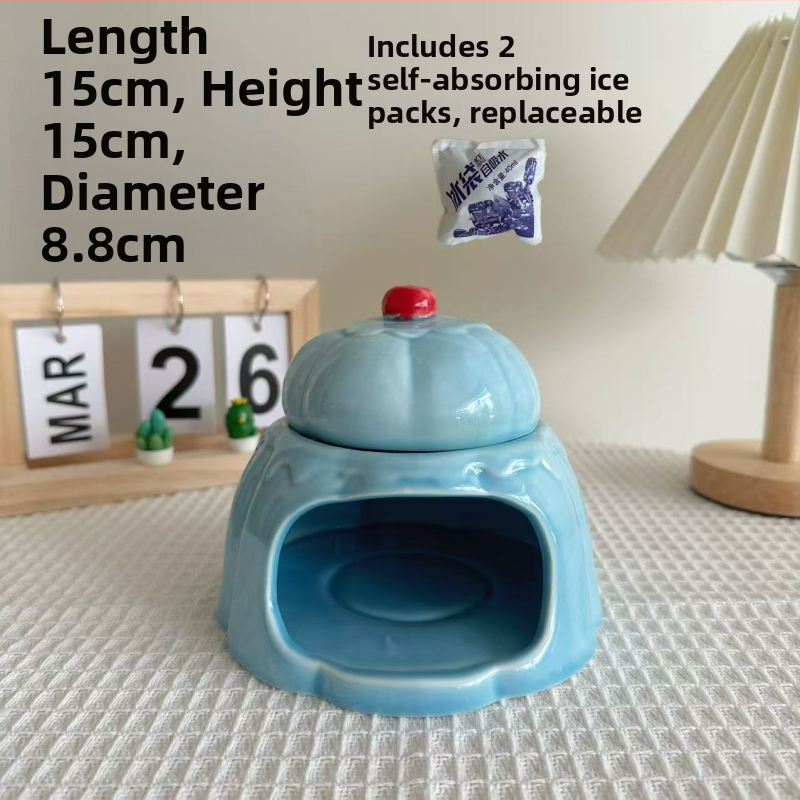 Φωλιά από κεραμικό για χάμστερ – Διπλού επιπέδου καταφύγιο (Υλικό: Κεραμικό; Εισαγωγή: Όχι; Μάρκα: Καμία)