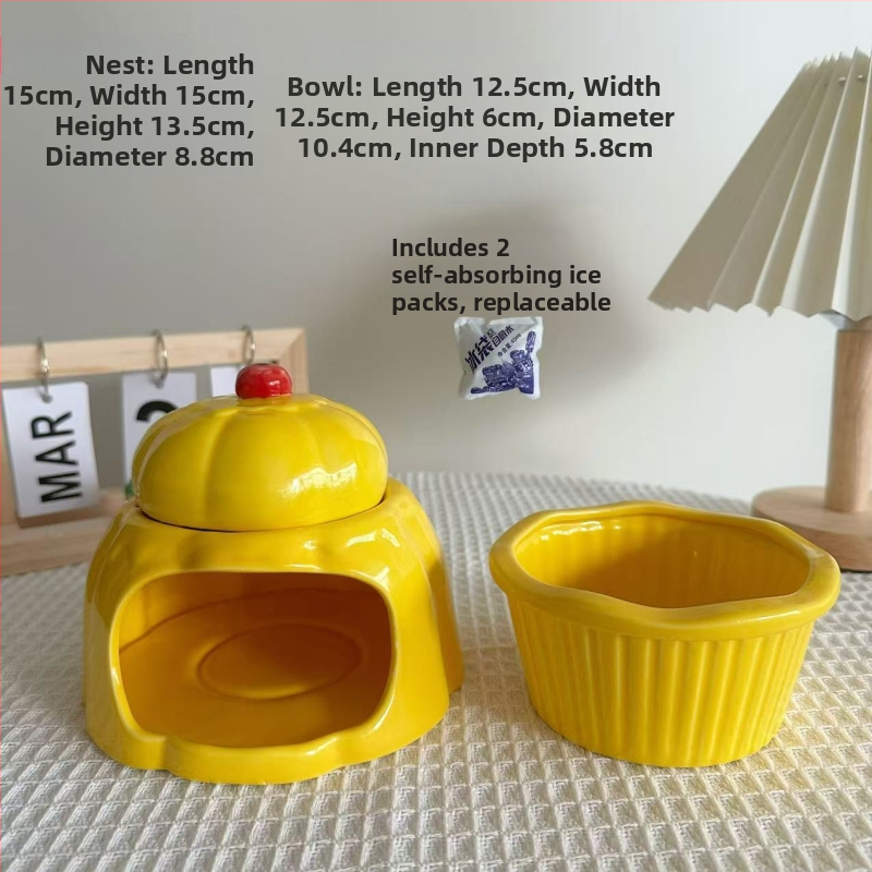 Φωλιά από κεραμικό για χάμστερ – Διπλού επιπέδου καταφύγιο (Υλικό: Κεραμικό; Εισαγωγή: Όχι; Μάρκα: Καμία)